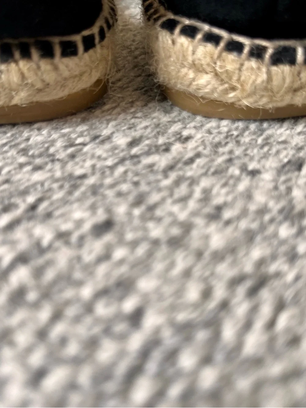 Manebi 38 Hamptons open side espadrille flats black suede US 8